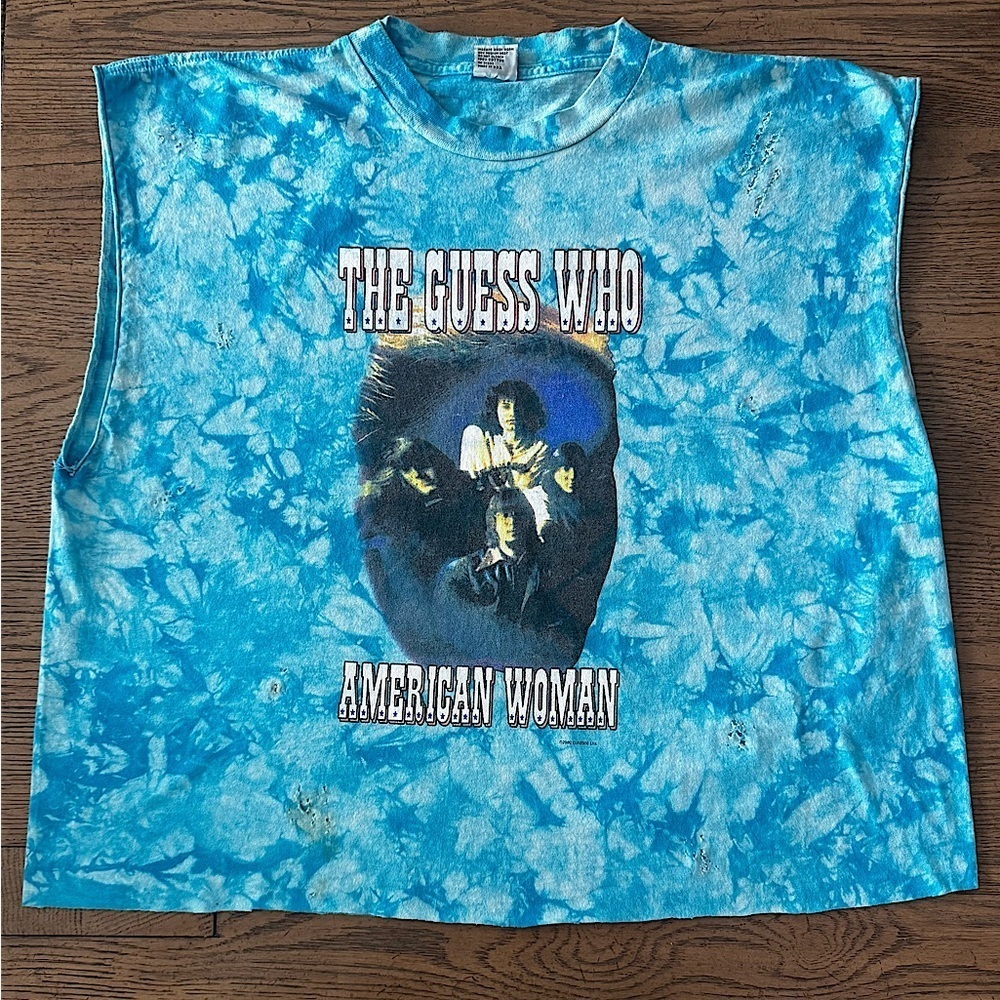 Vintage 2000 The Guess Who Tie-Dye Band Shirt – American Woman Tour Cutoff Tank